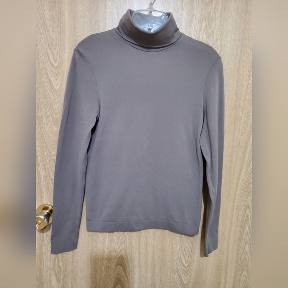 Wolford Cotton blend Seamless Turtleneck Tan Taupe Brown Size Small - Picture 4 of 7